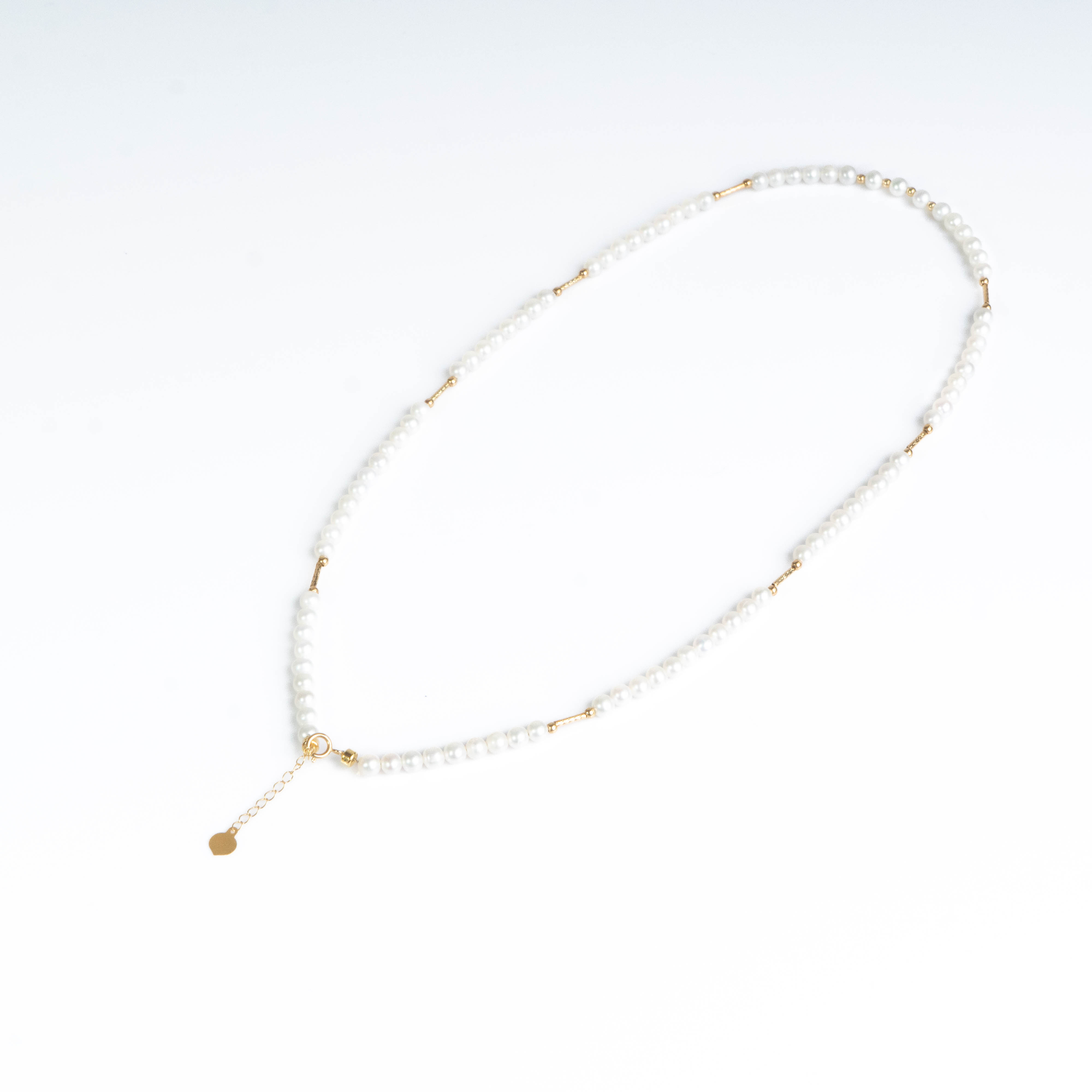 【大D】18K金/法式小米珠项链/3-4MM