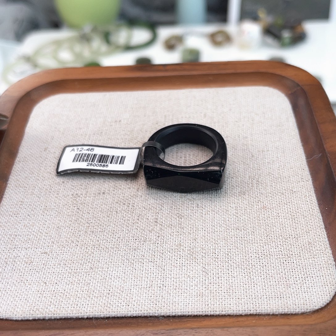 和田玉未镶嵌戒指U131钻面马鞍16.9不退换