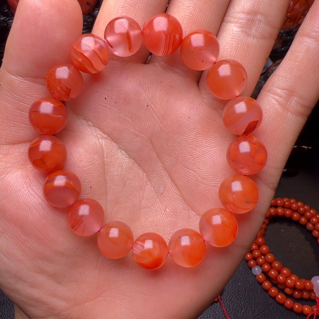 南红玛瑙未镶嵌手链