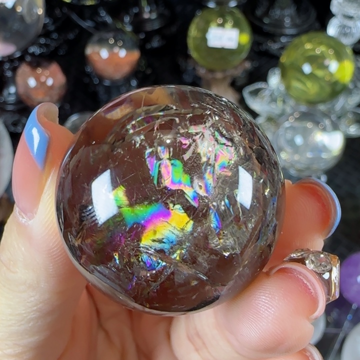 水晶天然水晶球R10未镶嵌天然茶