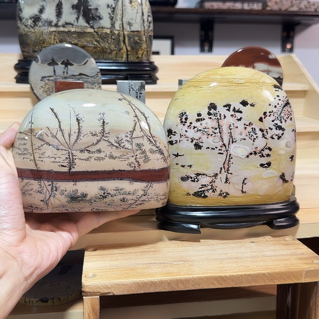 石材广西国画石国画石摆件