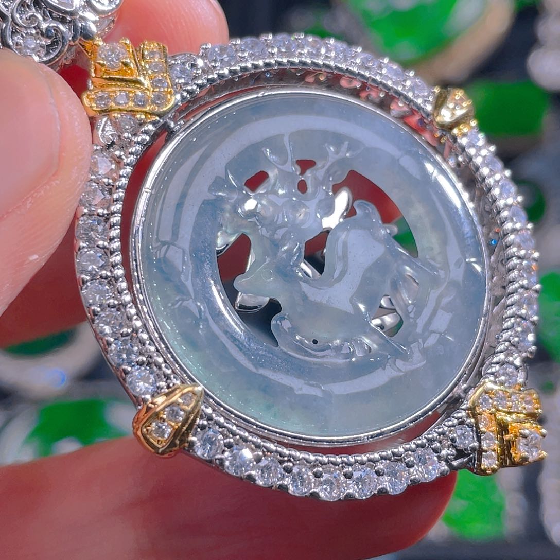 翡翠未镶嵌吊坠(不含链)