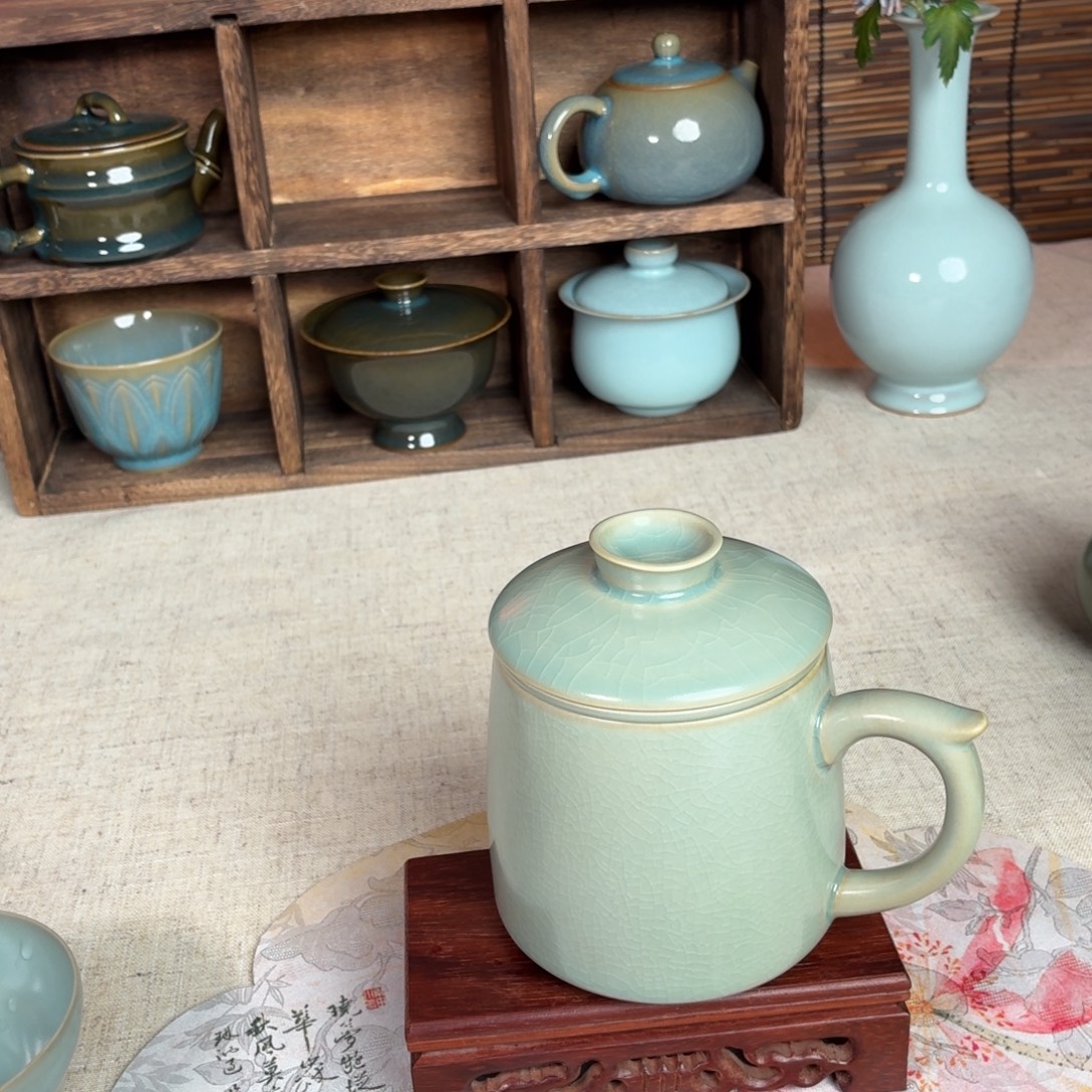 摆件陶仿古办公杯