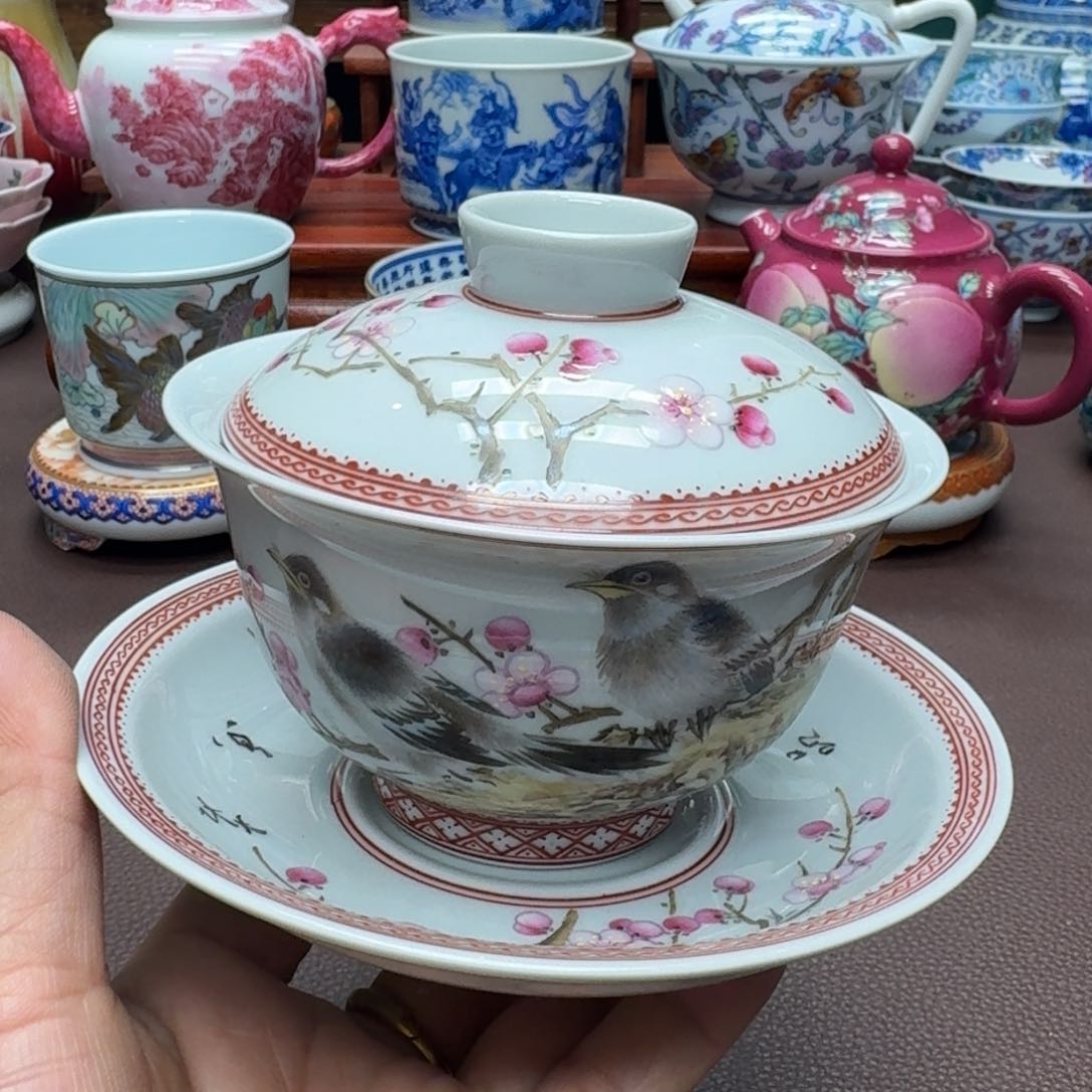 瓷片景德镇仿古手工制作精品展示