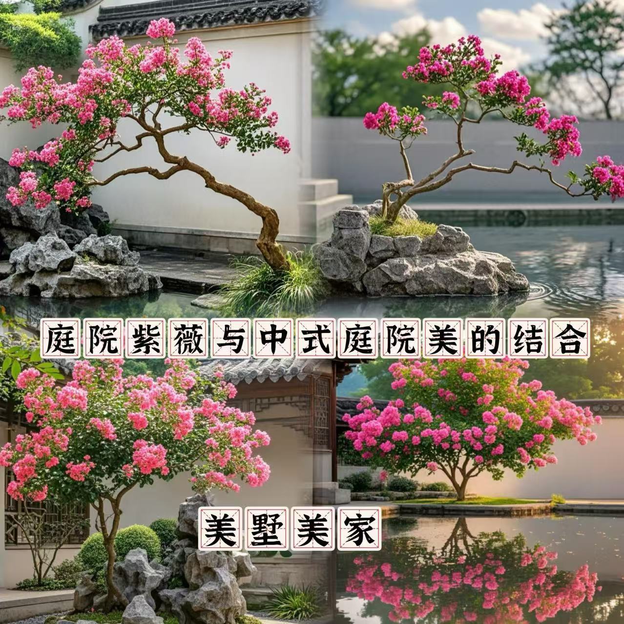 直播间专享 紫薇小叶玫红造型老桩丛林