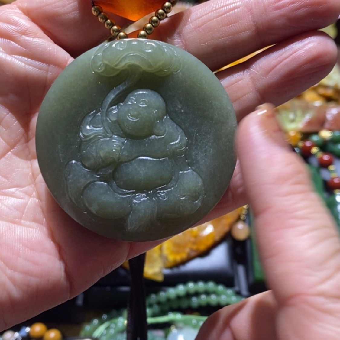 【闪购商品】岫玉毛衣链未镶嵌