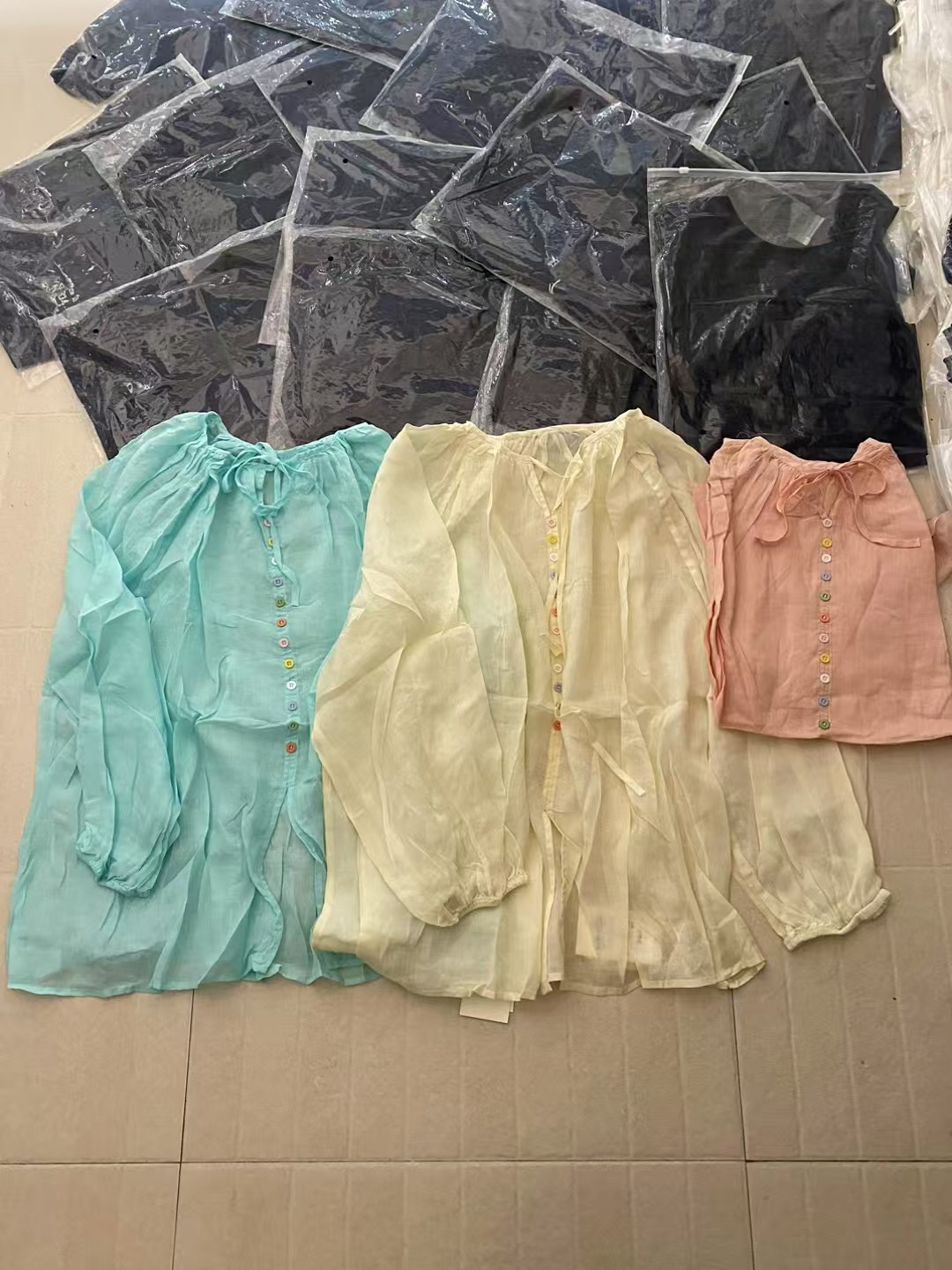 大象优选#200600苎麻彩扣防晒衬衣