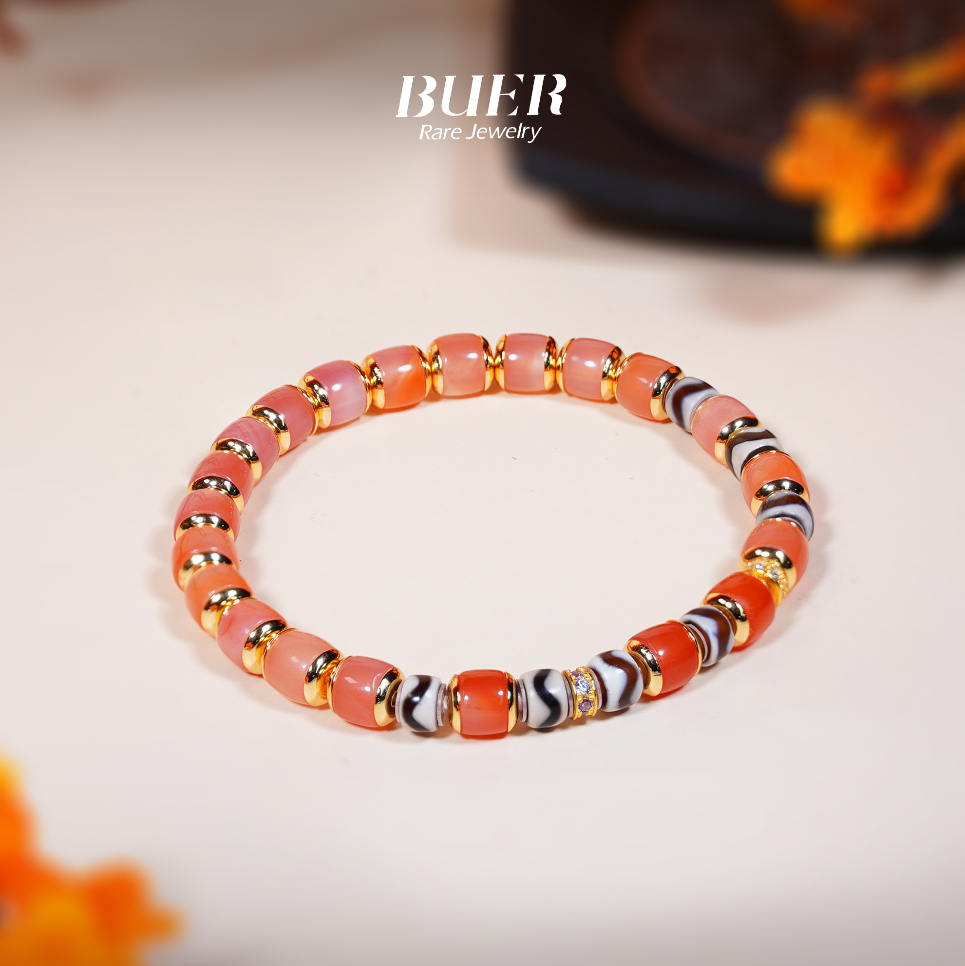 【不二】老缠丝虎牙天珠DIY手串 (多样性发)