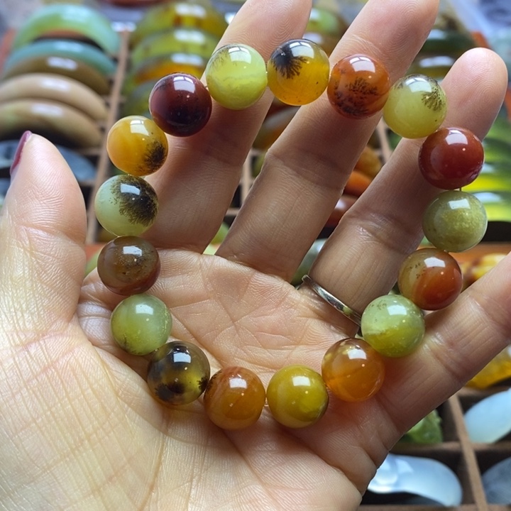 蛇纹石玉手链未镶嵌