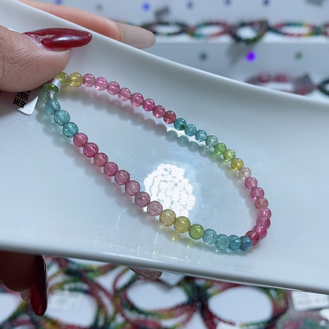 碧玺手链未镶嵌多样性发一条