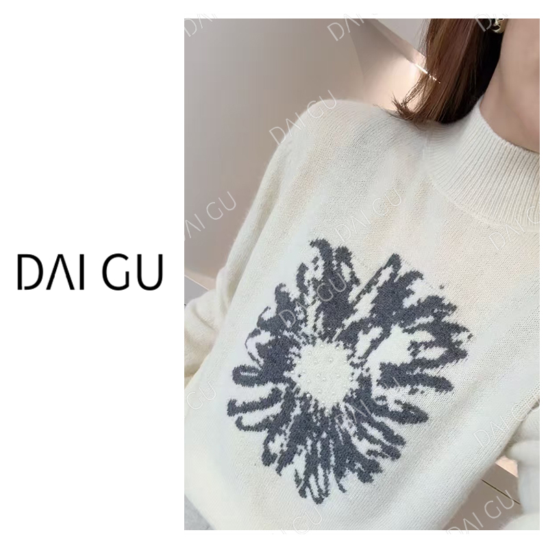 【韩单】订单高高货！不撞衫！加厚版羊驼毛宽松时髦手工毛衣B3532