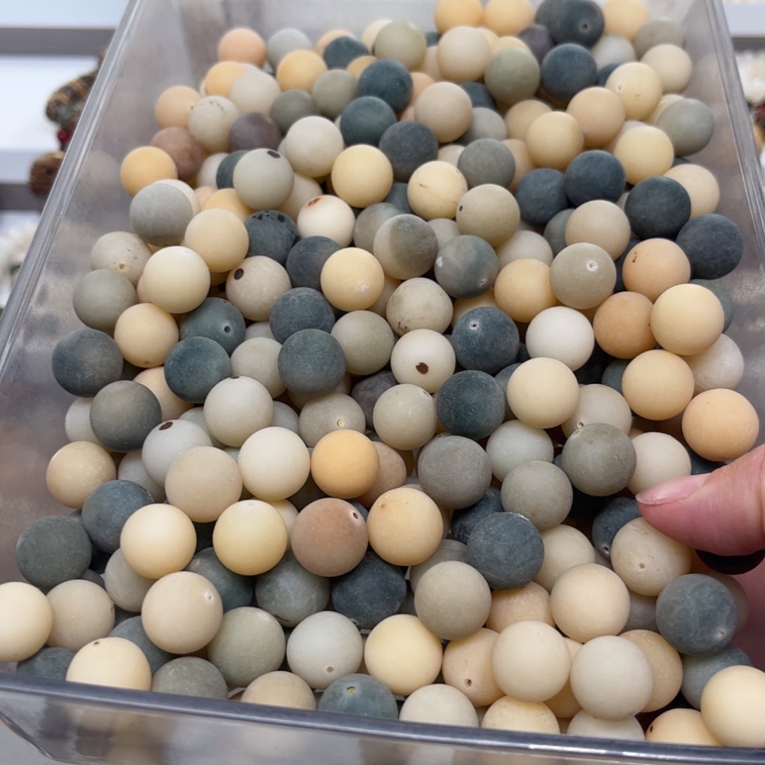 吊坠白玉菩提打磨过的多宝原子36颗