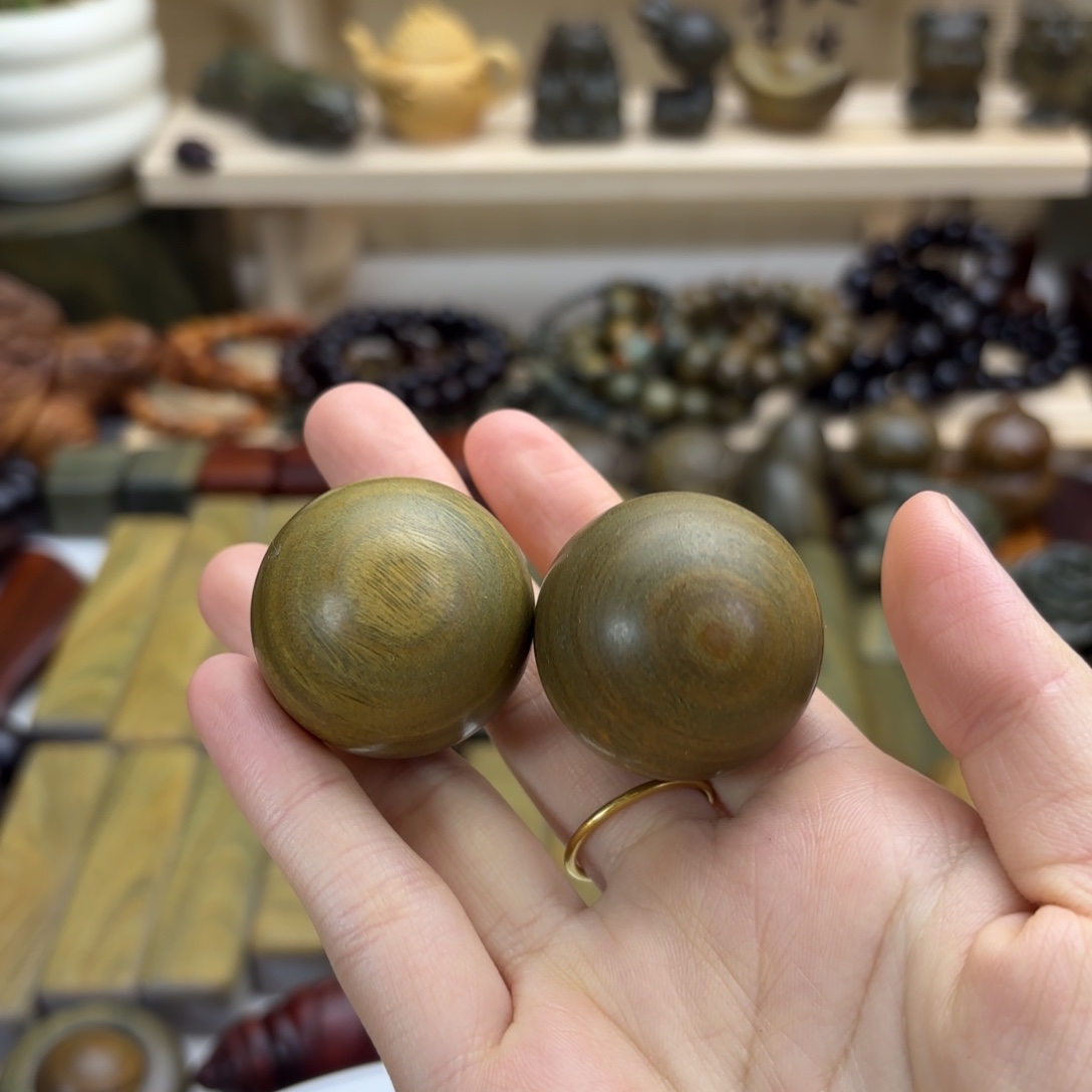木绿檀3.5圆球手球