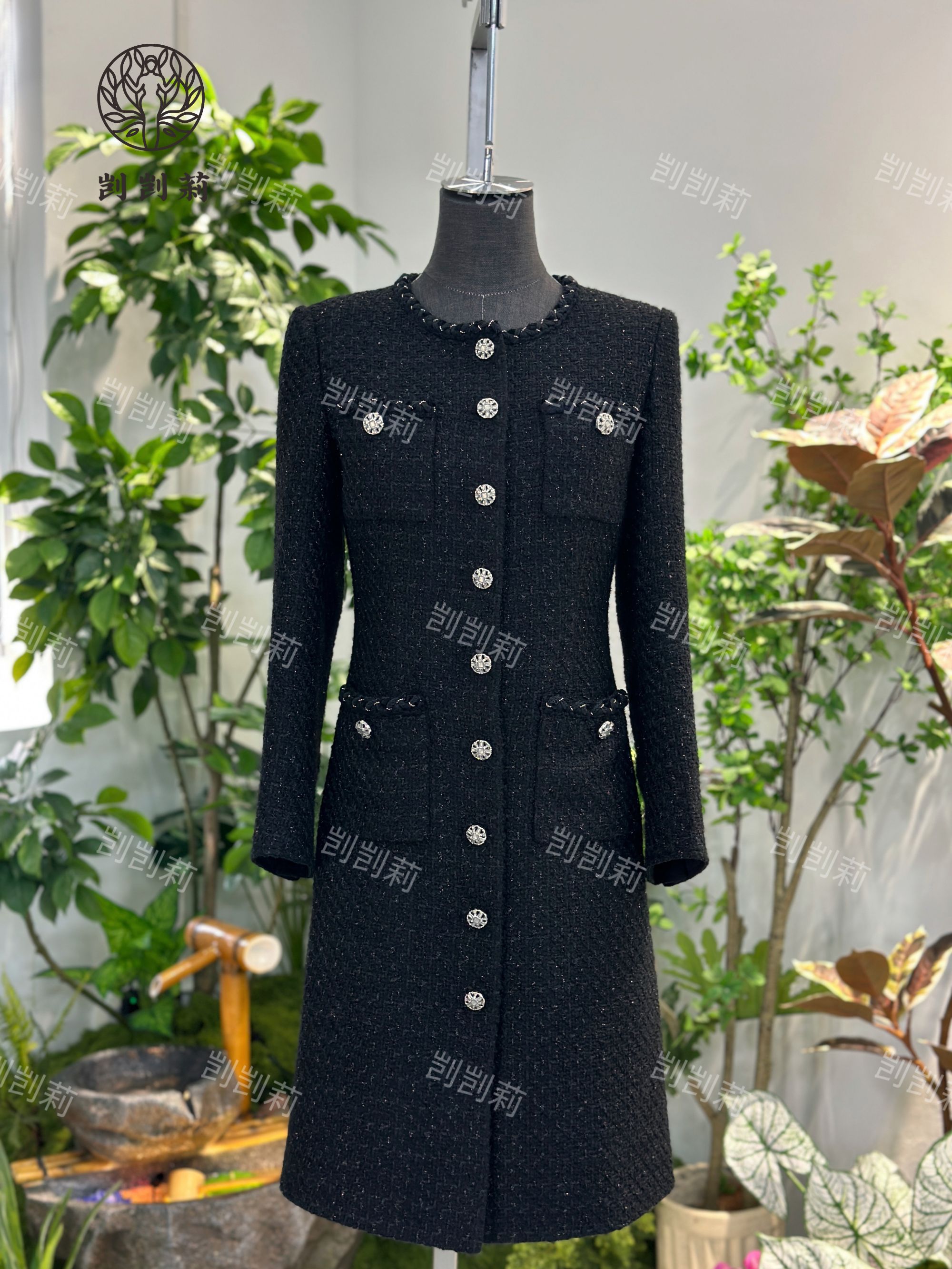 剀剀莉早秋新款（凯旋归来）圆领显瘦时尚百搭显白气质连衣裙