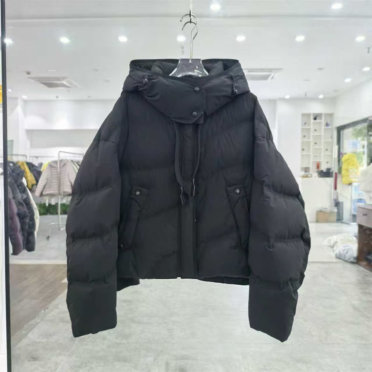 正品漫步茶茶韩版连帽短款羽绒服女宽松保暖小个子外套8930