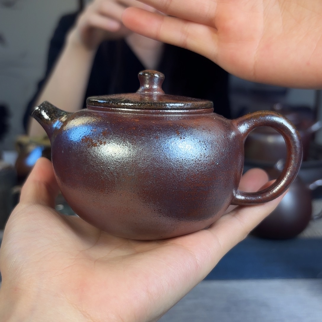 壶柴烧紫砂体验苹果壶