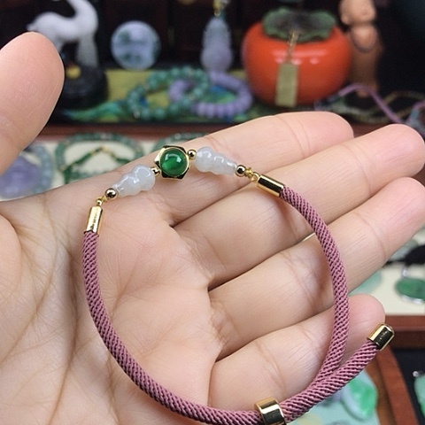 翡翠手链未镶嵌葫芦