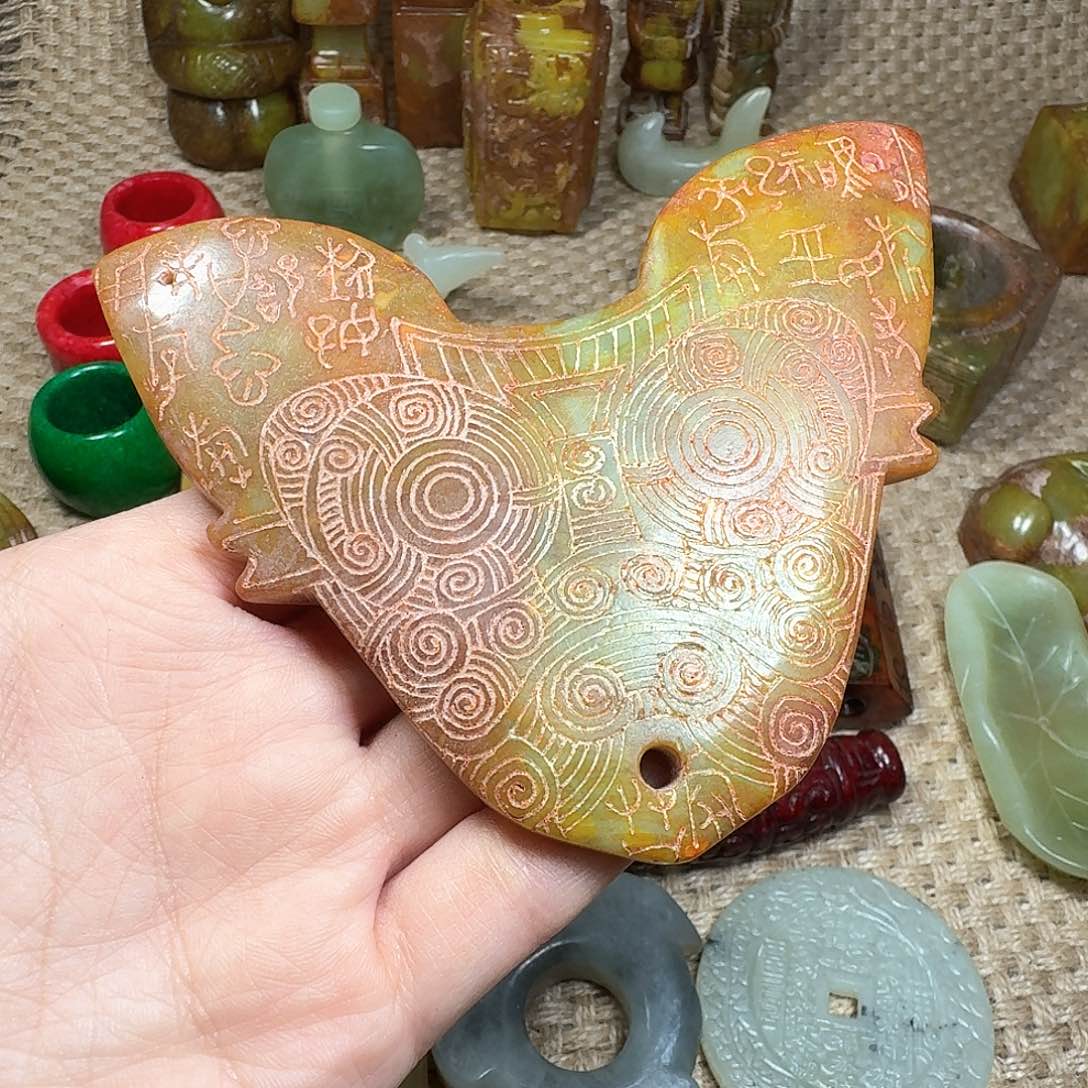 白玉菩提吊坠挂件