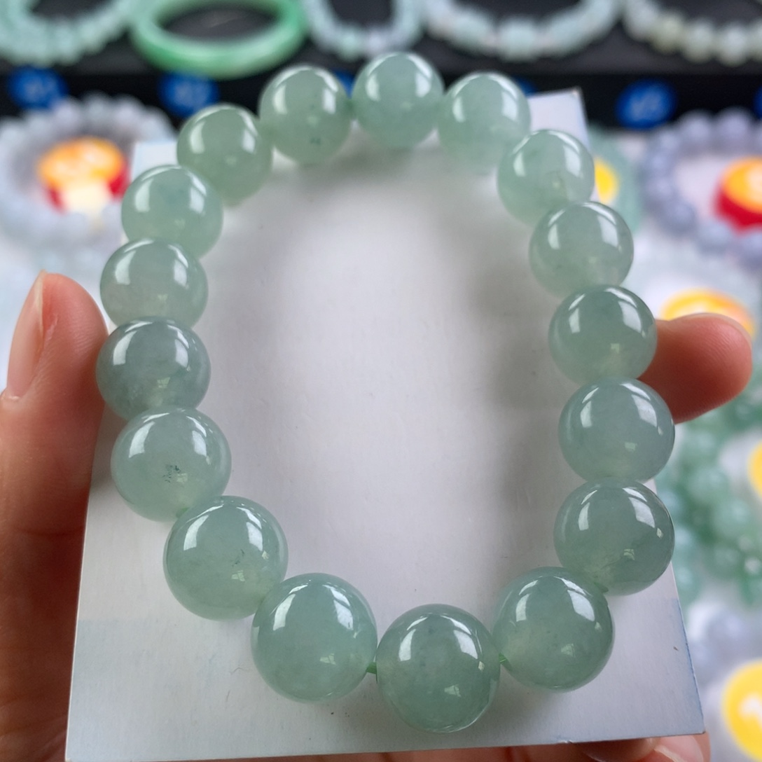 翡翠未镶嵌手链卡12.4