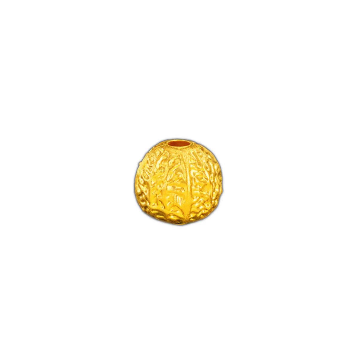 足金999 定制4MM核桃珠34颗装    约1.734+玛 瑙
