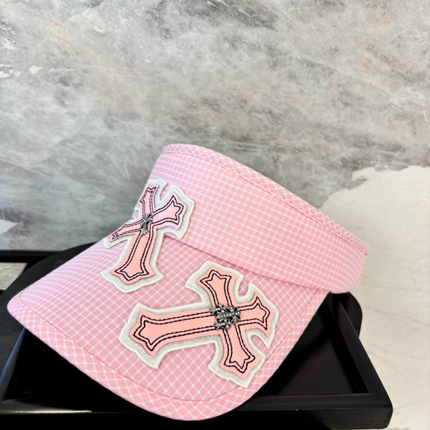双十字粉色帽子MZ167