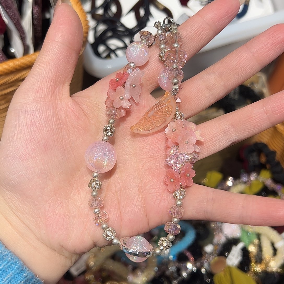 布艺铁合金手机链