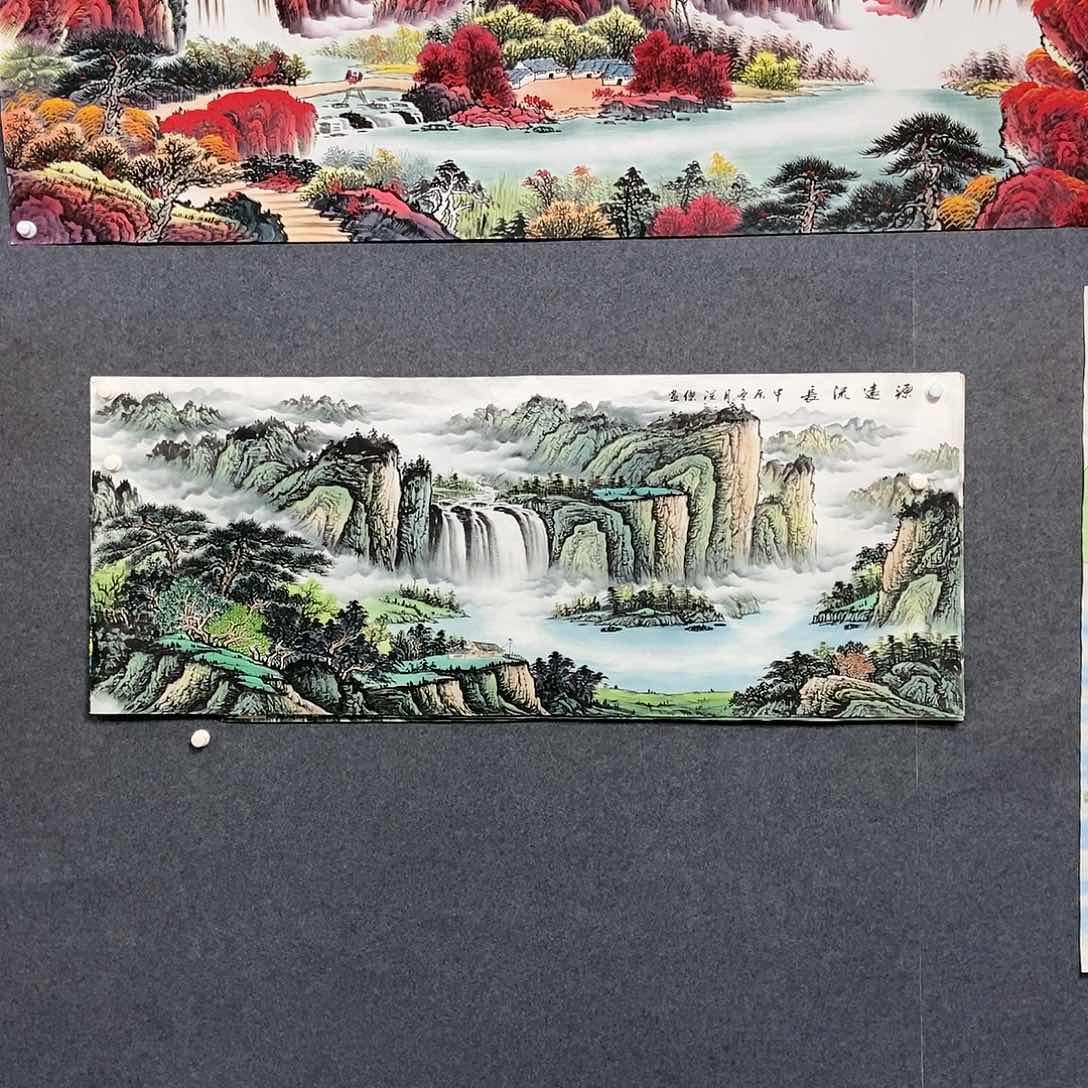 国画小六尺山水一副