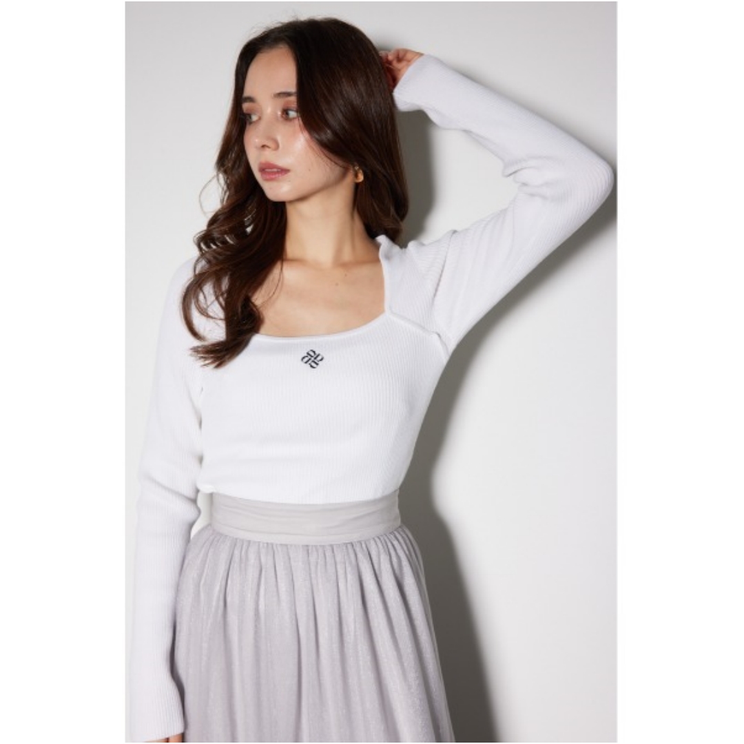 【Montendre】R 春秋新款 时尚优雅百搭修身方领针织上衣