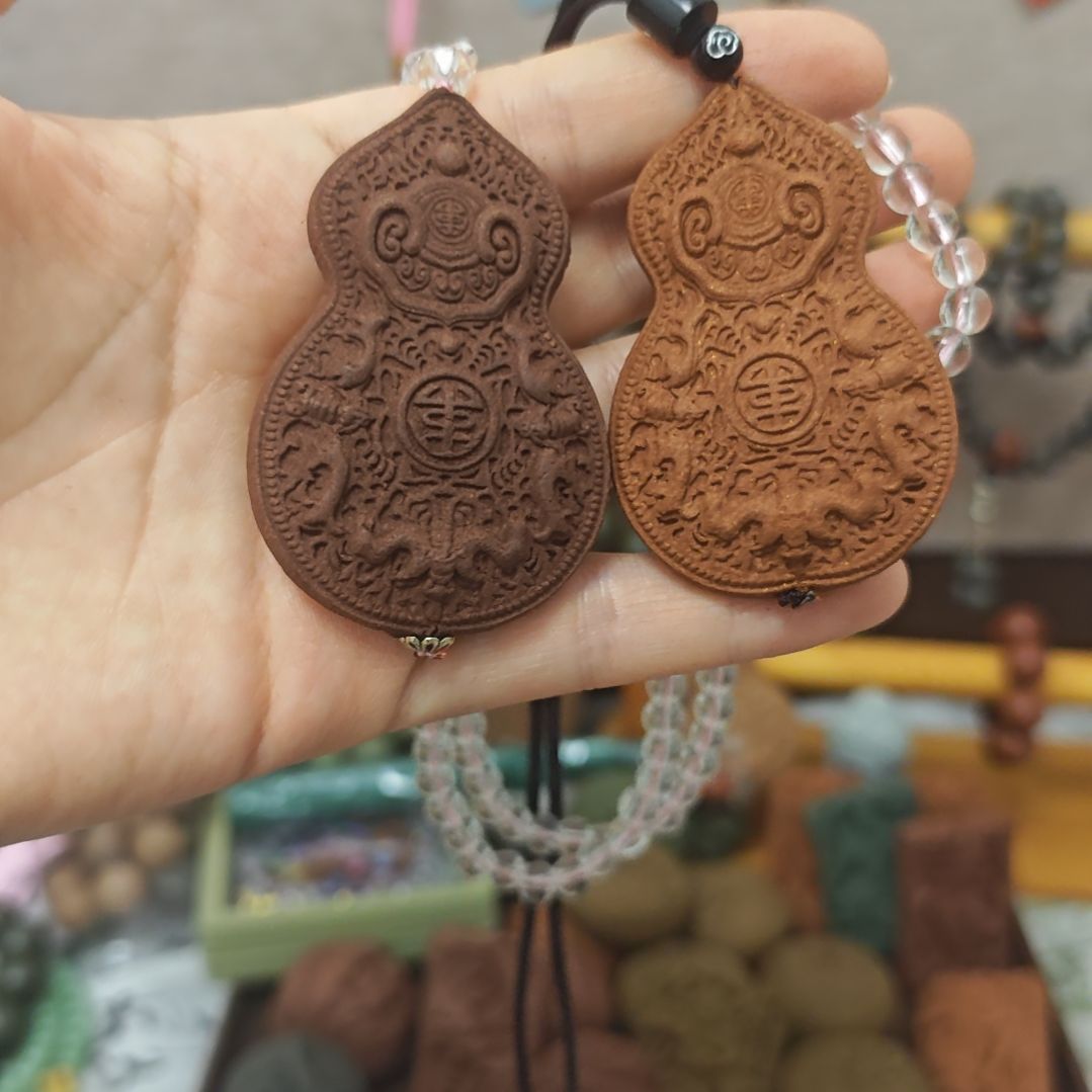 泥塑大葫芦香牌两个