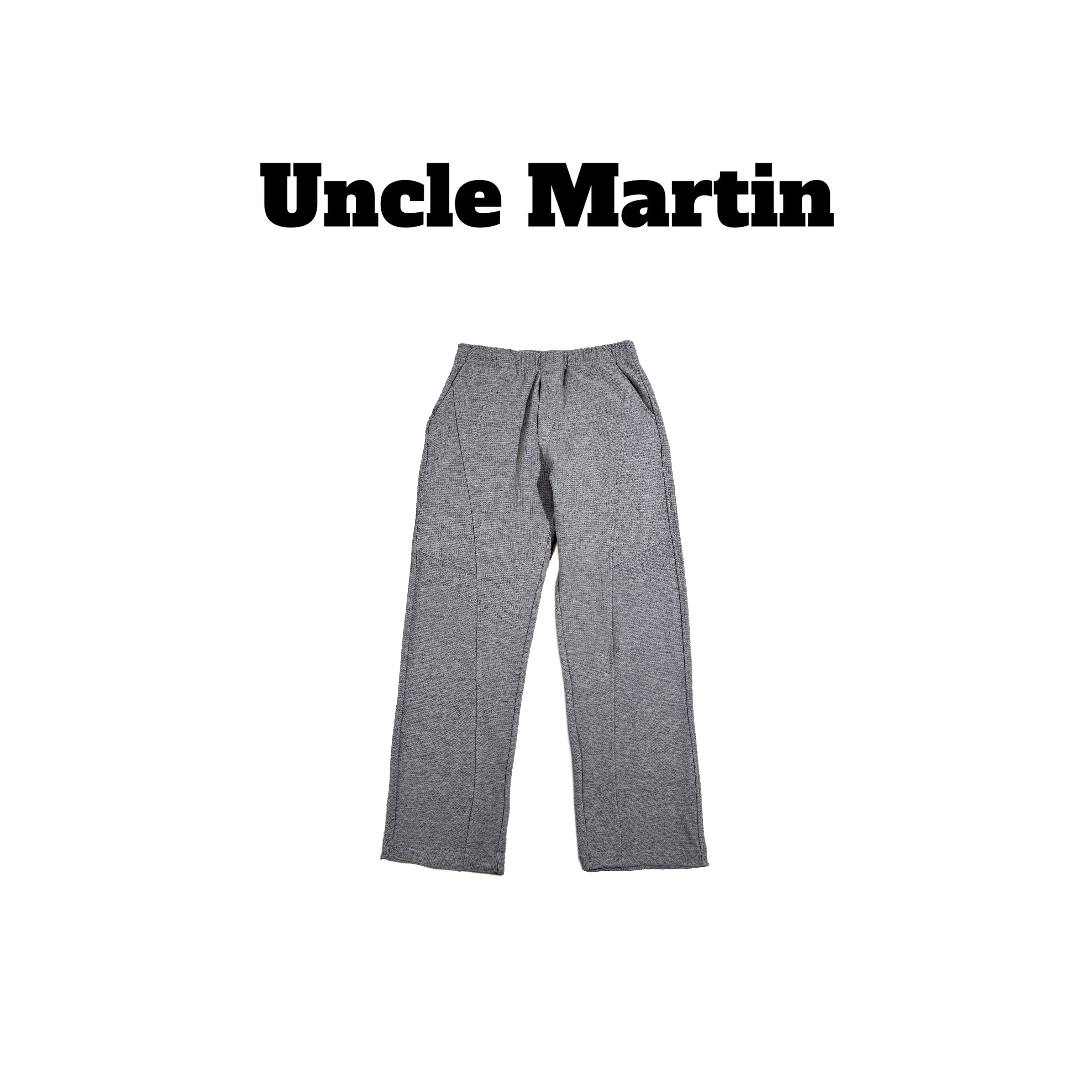 马丁叔叔 秋冬新款高级感阔腿百搭纯色宽松卫裤