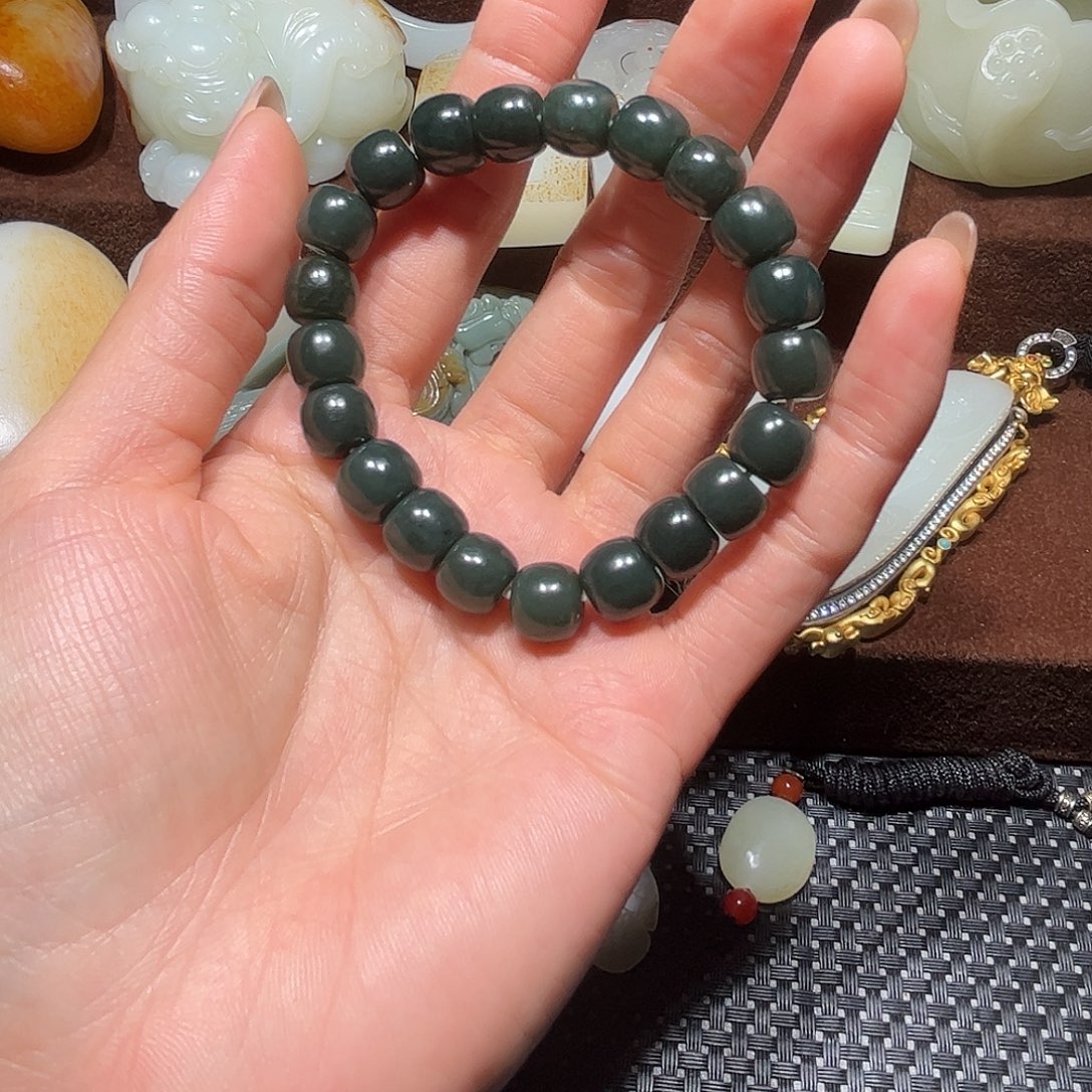 和田玉（糖玉）未镶嵌车挂和田玉手串