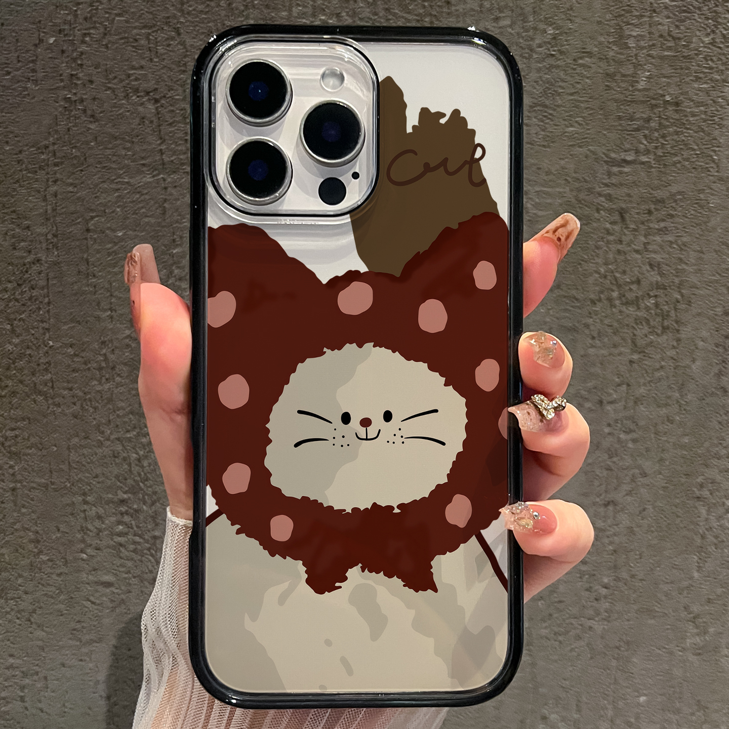 【AI键保护】头套小猫适用苹果16promax手机壳iphone15新款14少女