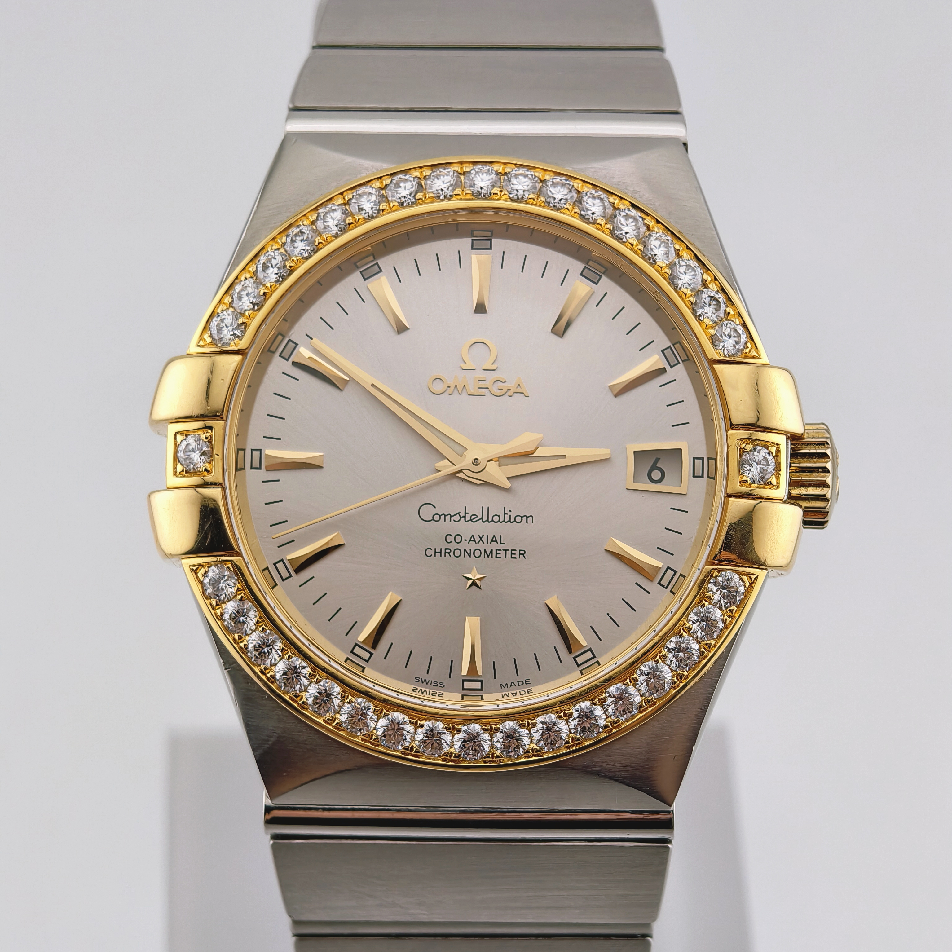 95新 Omega/欧米茄 星座/后镶钻/35.5mm/自动机械/腕表男士