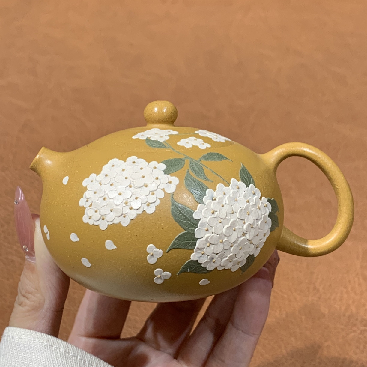 黄龙山原矿黄金段泥河豚西施壶110毫升半手工宜兴茶具套装紫砂壶