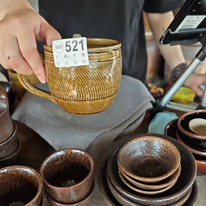 九***狐瓷片521手工拉坯柴火烧