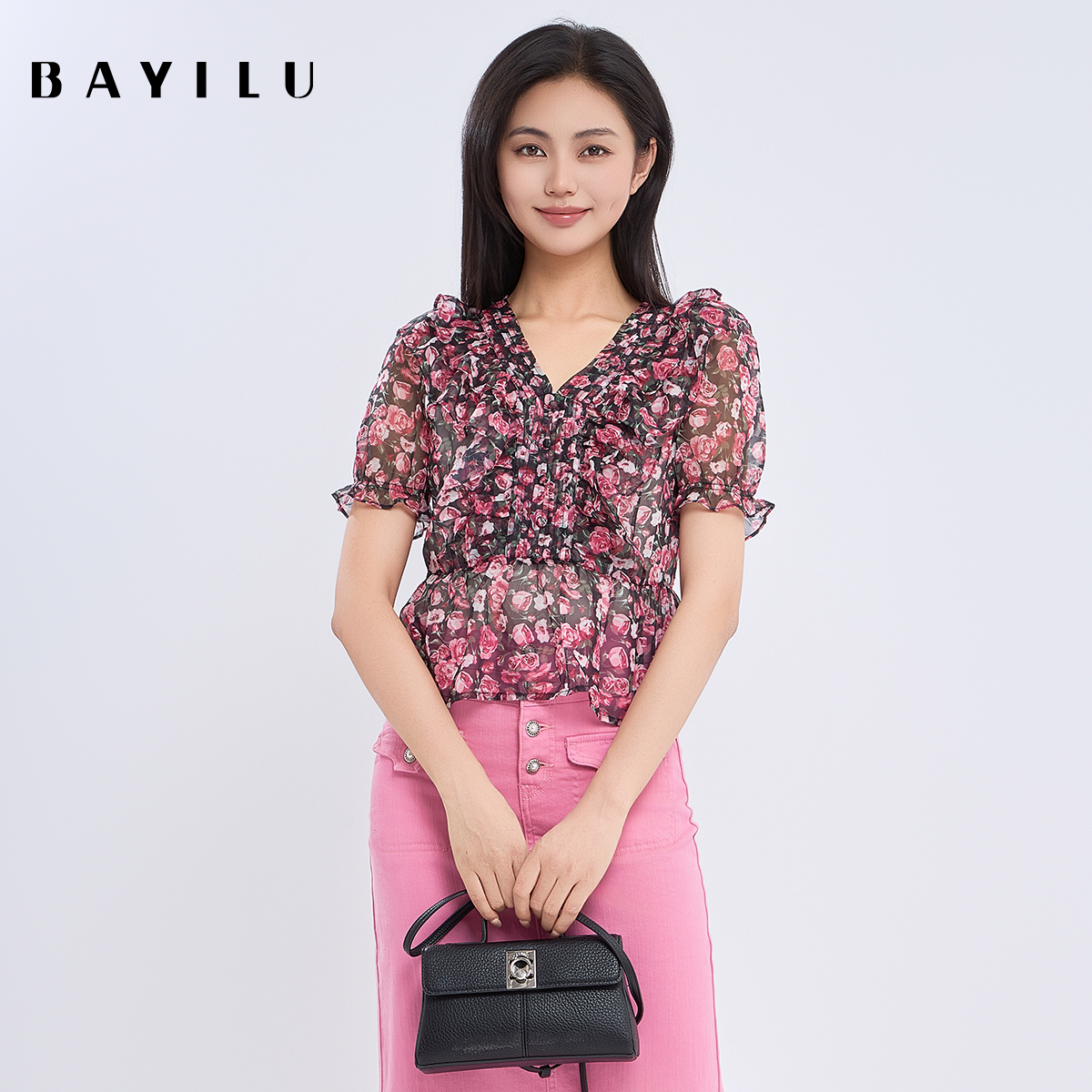 【小春子】芭依璐2025夏季新款衬衫上衣90C0629