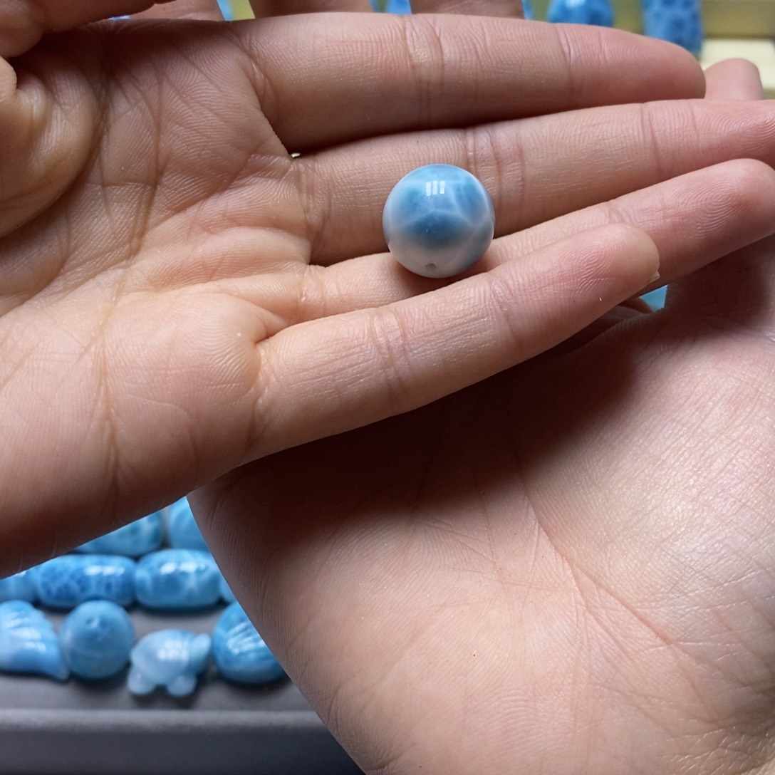 S***Z针钠钙石（海纹石）未镶嵌颈饰