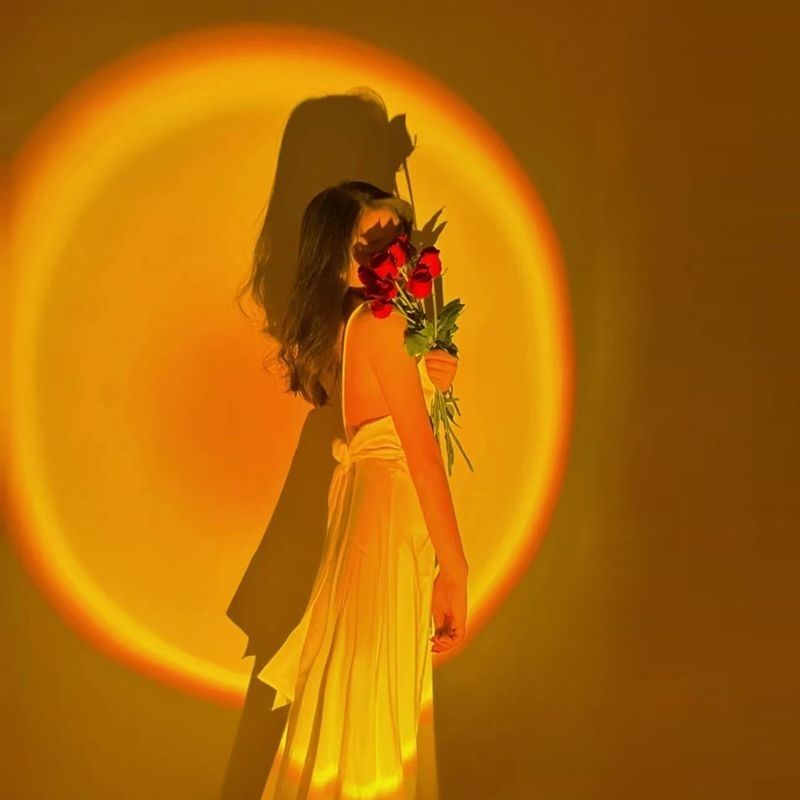 落地灯日落灯落日灯夕阳灯余晖补光灯台灯投影黄昏拍照彩灯破晓