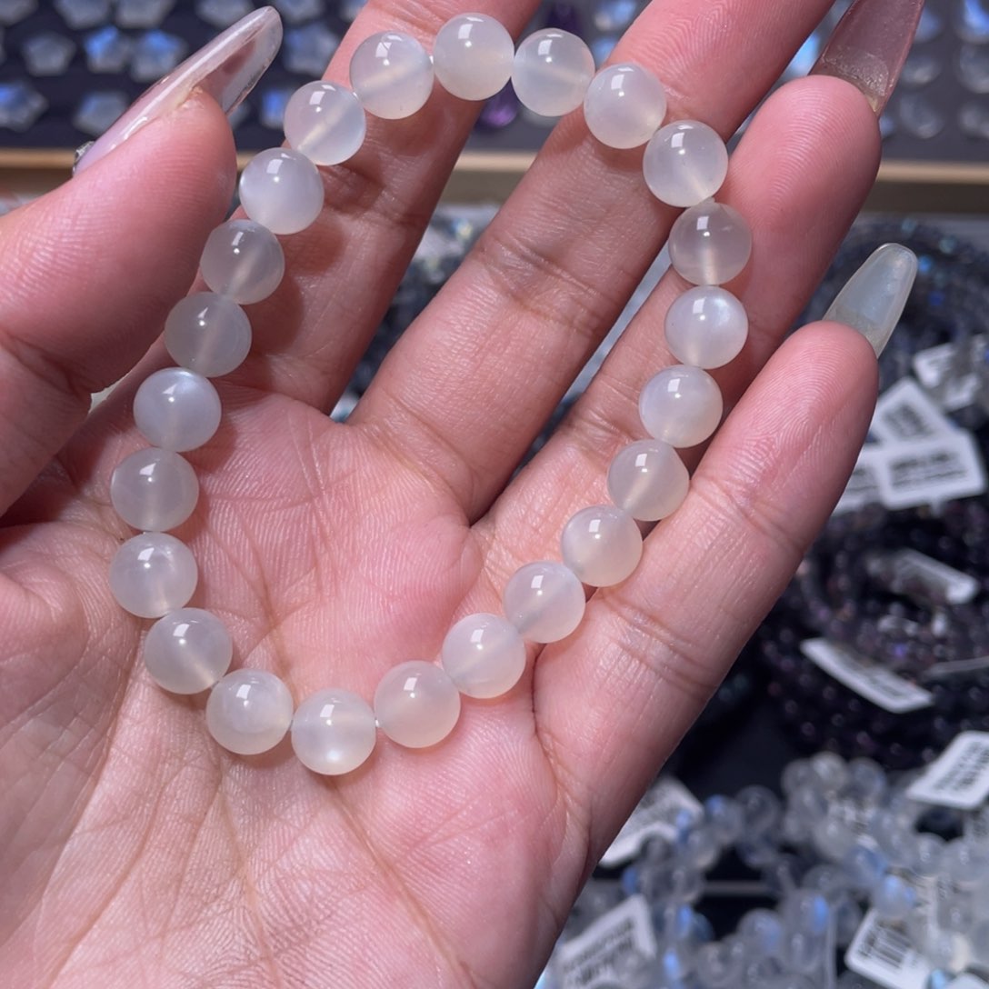 月光石手链未镶嵌白月光手链8.5mm