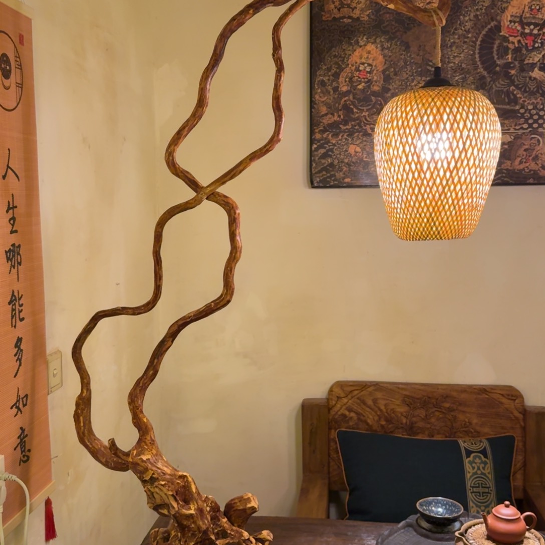木杜鹃根自然根艺造景台灯孤品