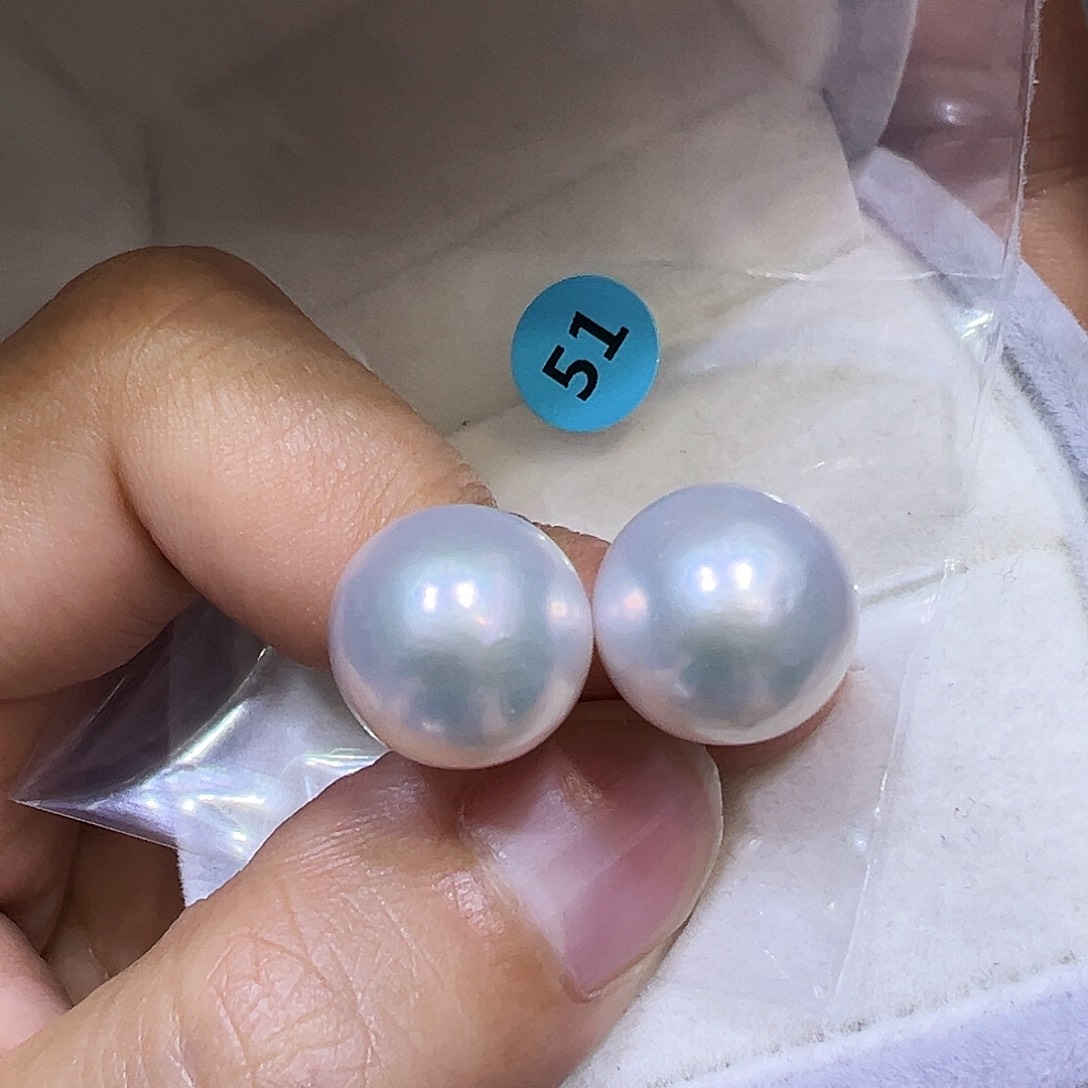 银S925镶嵌淡水珍珠耳饰