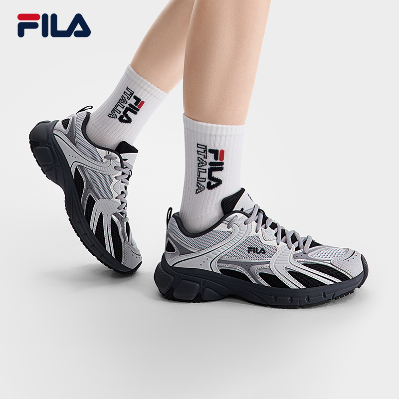 FILA 斐乐官方女鞋MATTRUN 复古运动鞋2025秋季新款闪电鞋跑步鞋