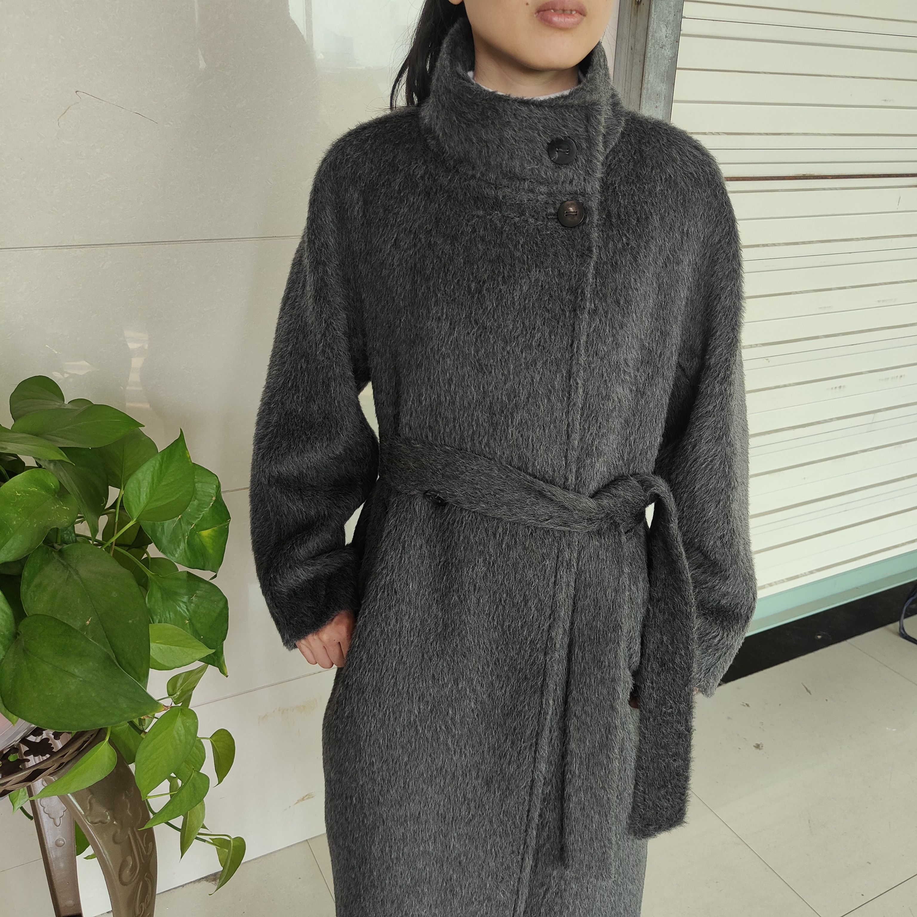 苏力绒帅气立领大衣