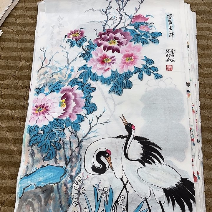 国画花鸟等多种鸟类和鸟类