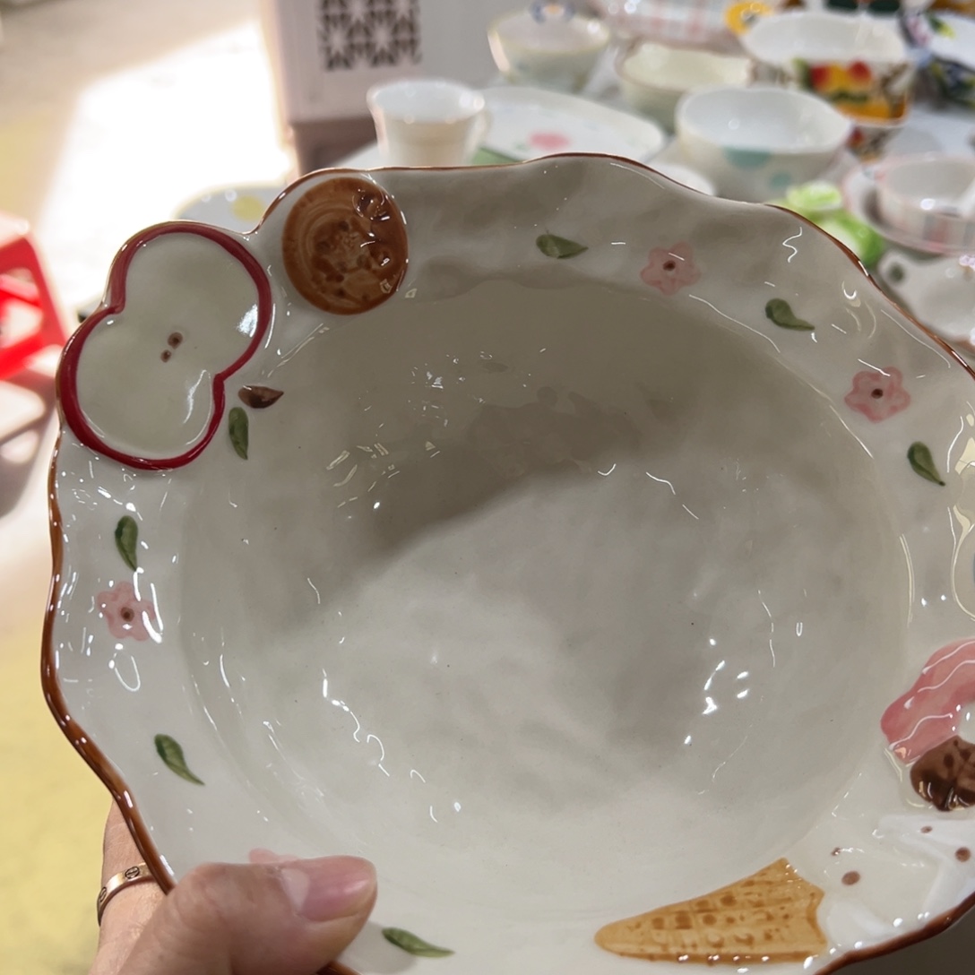 瓷片陶高温陶瓷釉下彩微瑕！