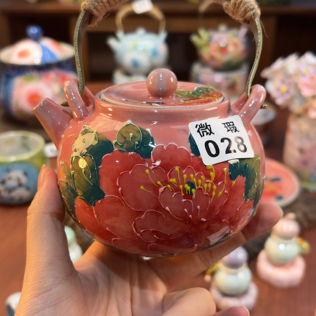 景德镇手绘高温釉下彩陶瓷茶具