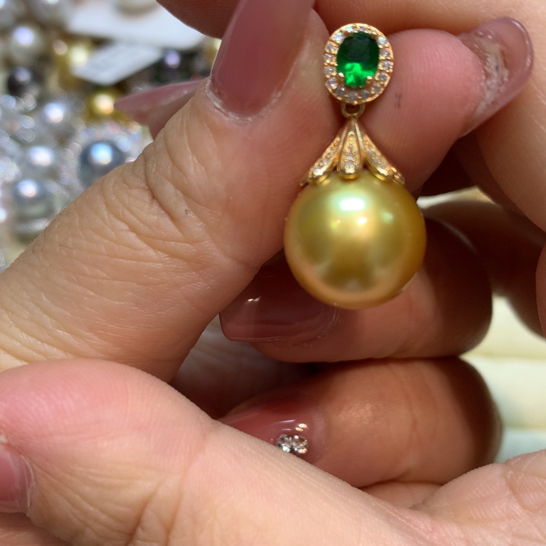 海水珍珠颈饰银S925镶嵌