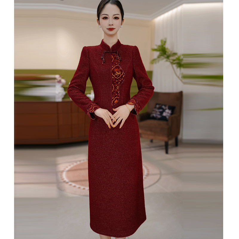 JG-25788 新款2025年冬季时尚气质优雅显瘦假两件连衣裙 M-4XL