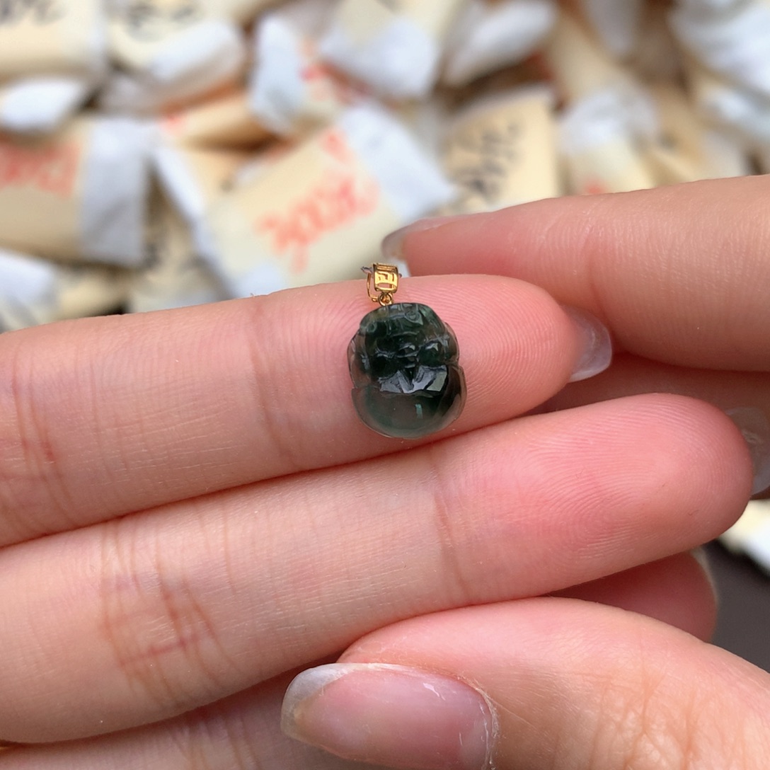 【闪购商品】翡翠18K金镶嵌挂件一
