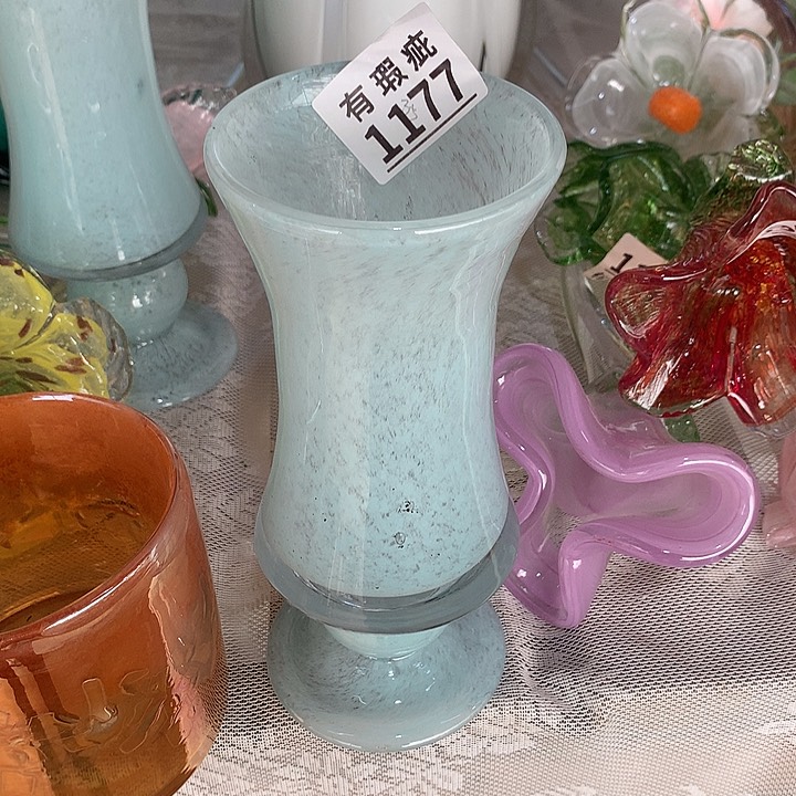 琉璃1174暇疵花瓶摆件